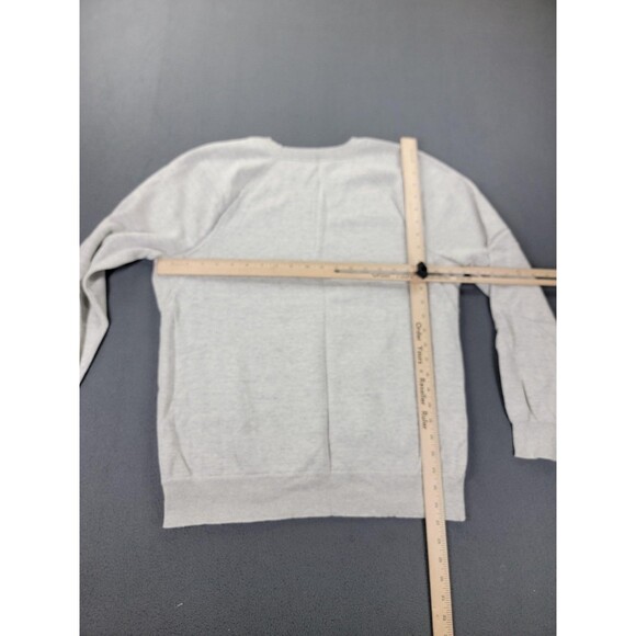 Polo Ralph Lauren Sweater Mens Large Gray Cotton Crewneck Raglan Knit Pullover - Picture 7 of 10